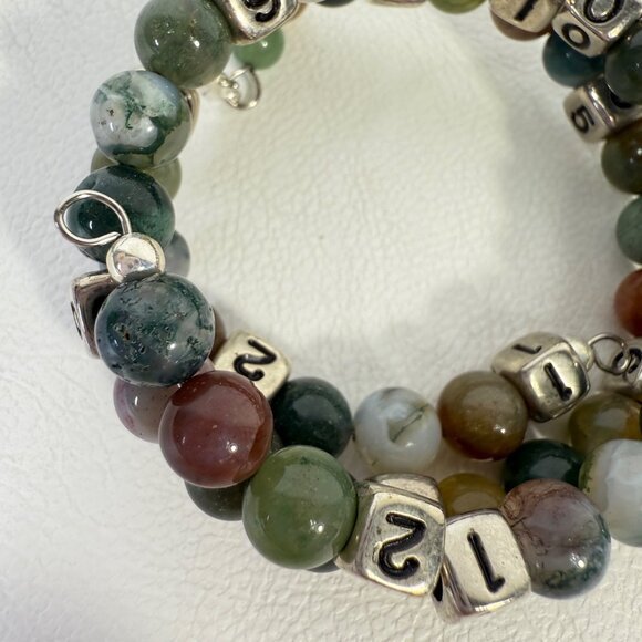 Nursing Bracelets by Organic MamaStone Beads Counting Time Keeping Memory Wire - Picture 5 of 9